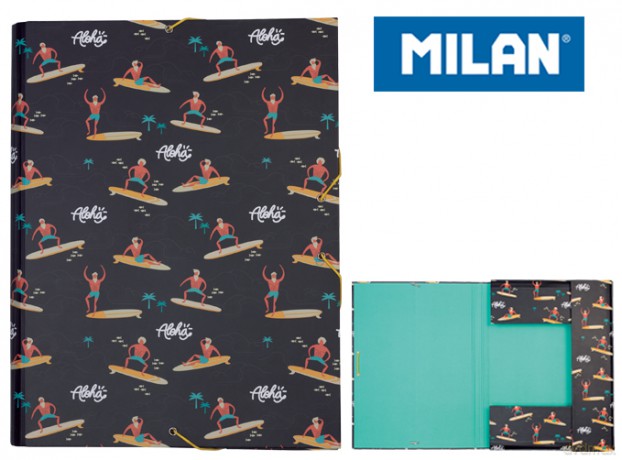 Teczka A4 Milan w twardej oprawie z gumą aloha