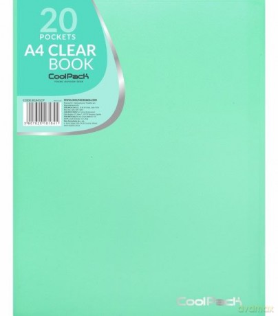 Teczka clear book A4 Coolpack Pastel 20 koszulek mięta