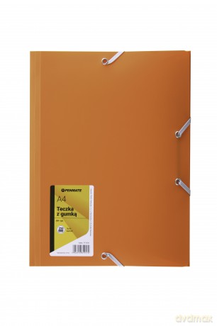 Teczka z gumką A4 PP-101 Penmate pomarańczowa