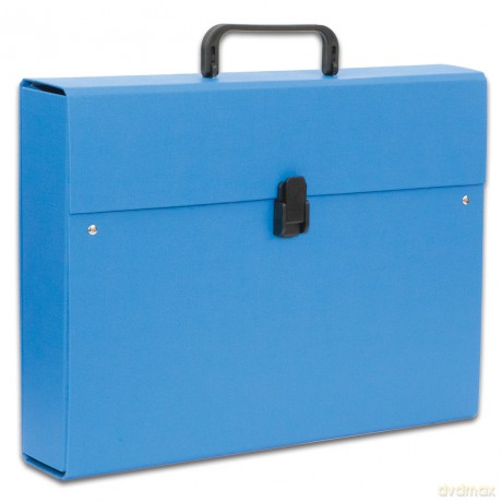 Teczka z rączką A4 6,5 cm maxi plus Lux PCV Penmate niebieska