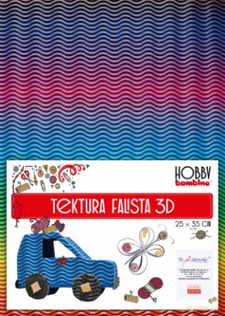 Tektura B4 falista 3D 25x35 Bambino 5 arkuszy Tęczowa