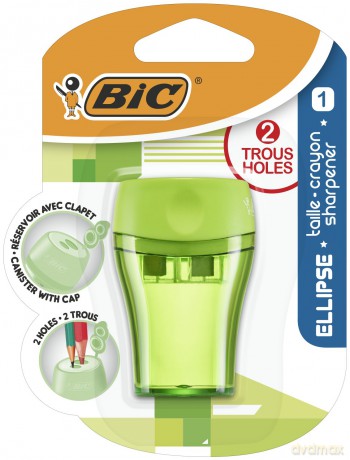 Temperówka Sharpener Ellipse BIC 2 otwory mix kolorów blister 1szt