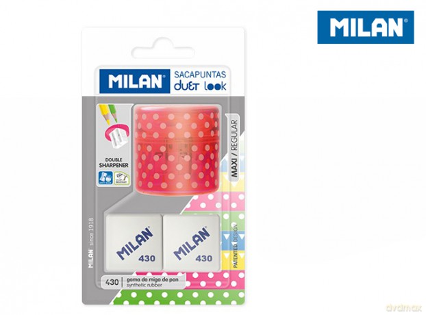 Temperówka z gumką 430 Milan duet różowa