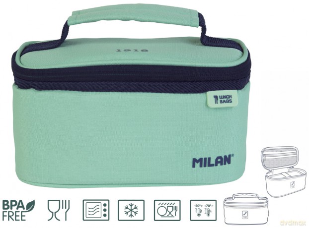 Torba termiczna z pojemnikiem na lunch Milan SERIA 1918 zielony 1,5l