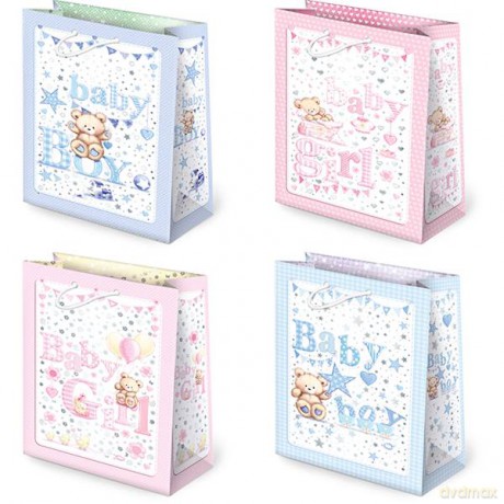 Torebki ozdobne T2-68 baby girl baby boy 10 sztuk