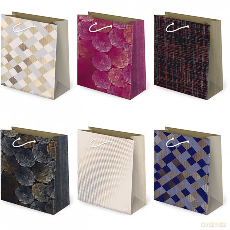 Torebki ozdobne T2A-17 Avantgarde set 17 dots&squares 10 sztuk