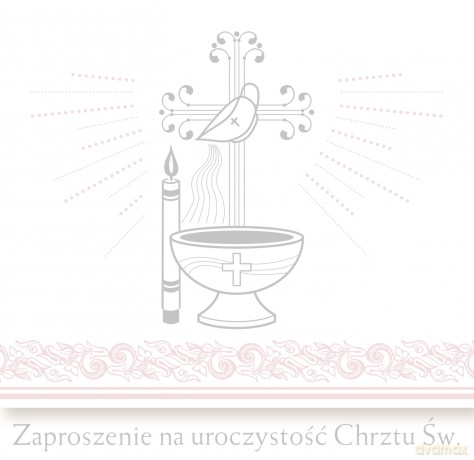Zaproszenie chrzest Pol Mak zkw chr 40769