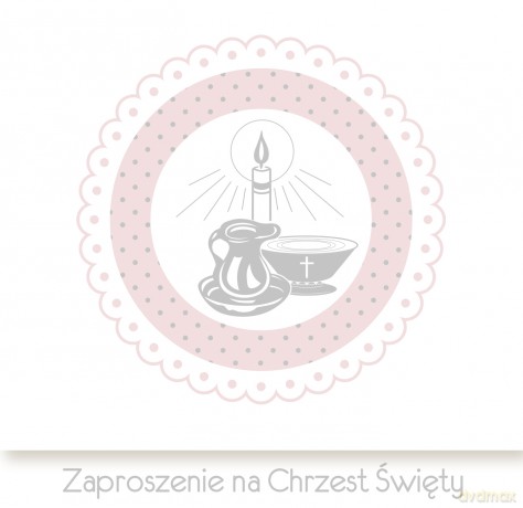Zaproszenie chrzest Pol Mak zkw chr 40770