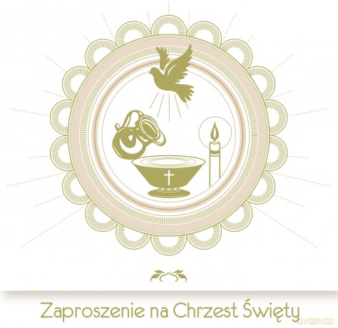 Zaproszenie chrzest Pol Mak zkw chr 40970