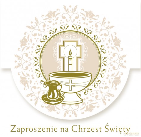 Zaproszenie chrzest Pol Mak zkw chr 40973