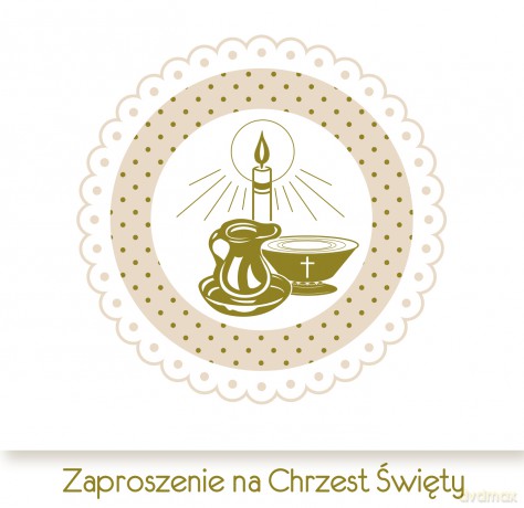Zaproszenie chrzest Pol Mak zkw chr 40977
