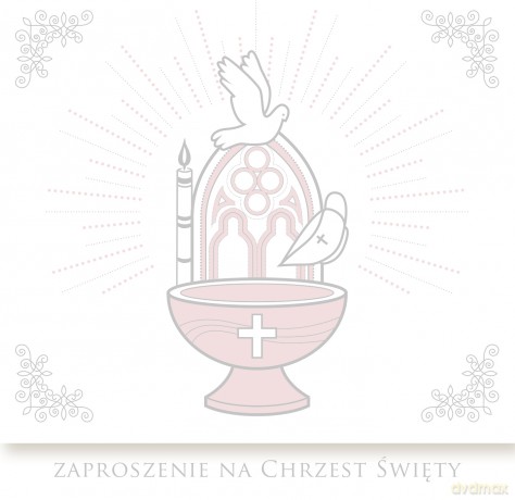 Zaproszenie chrzest zkw chr 40765 Pol Mak