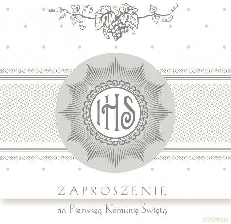 Zaproszenie komunia Pol Mak zkw kom 39977