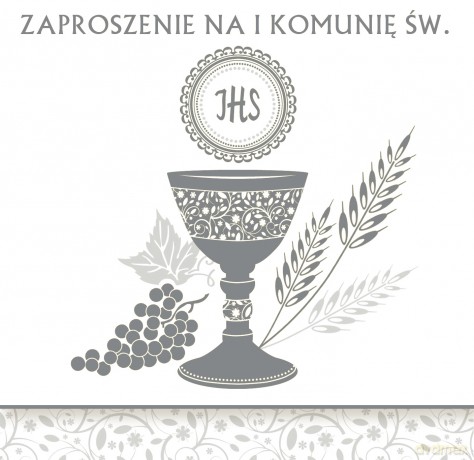 Zaproszenie komunia Pol Mak zkw kom 39979