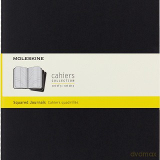 Zestaw 3 zeszytów Moleskine Cahier Journals XL (19x25 cm) w kratkę