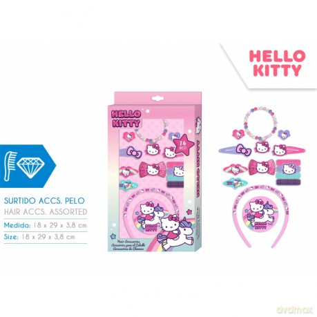 Zestaw akcesoriów do włosów Hello Kitty 14 elementów HK50103