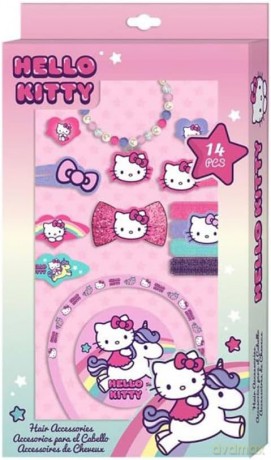Zestaw akcesoriów do włosów Hello Kitty 14 elementów HK50103