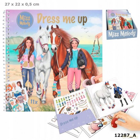 Zestaw Dress Me Up Miss Melody TOP Model z naklejkami 12287A