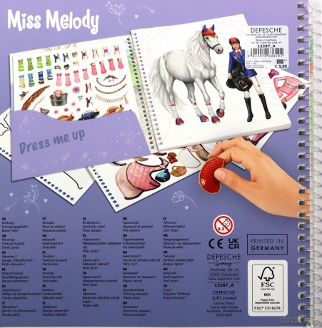 Zestaw Dress Me Up Miss Melody TOP Model z naklejkami 12287A