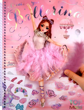 Zestaw kreatywny Top Model Ballerina z piórkami i naklejkami 12122A