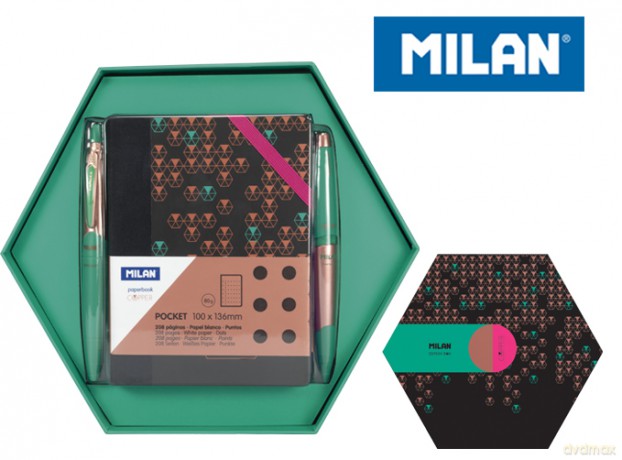Zestaw upominkowy Milan copper zielony