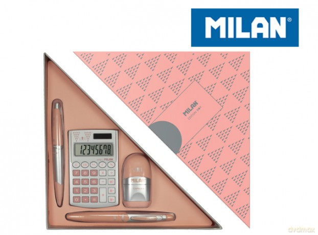 Zestaw upominkowy Milan silver różowy