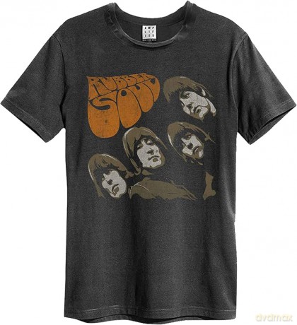 Beatles Rubber Soul Amplified Vintage Charcoal X Large T Shirt