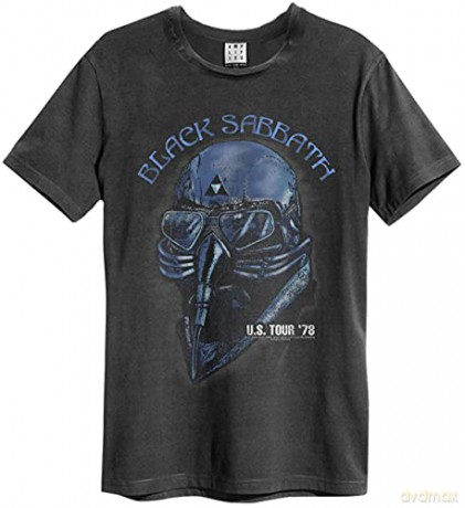Black Sabbath 78 Tour Amplified Vintage Charcoal X Large T Shirt