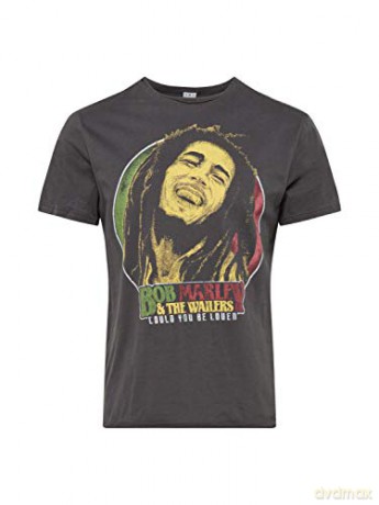 Bob Marley Will You Be Loved Amplified Vintage Charcoal Medium T Shirt