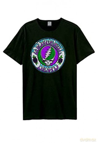 Grateful Dead Stealie Tie Dye Amplified Vintage Charcoal Small T Shirt