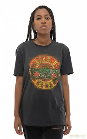 Guns N Roses - Neon Sign Amplified Vintage Charcoal Small T-Shirt