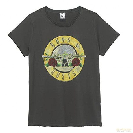 Guns N Roses Drum Amplified Vintage Charcoal Medium Ladies T Shirt