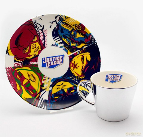 Justice League Mirror Kubek And Plate