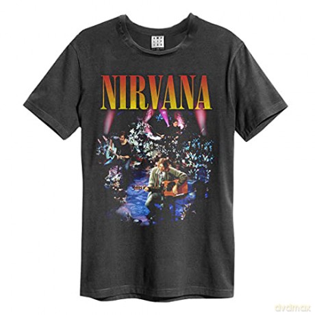 Nirvana Live In New York Amplified Vintage Charcoal Small T Shirt