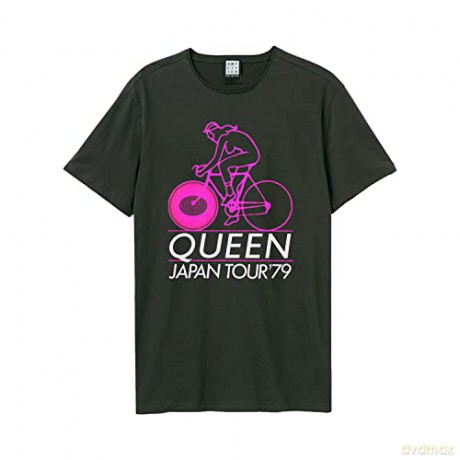 Queen Japan Tour 79 Amplified Vintage Charcoal Large T Shirt