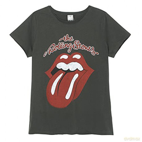 Rolling Stones Vintage Amplified Vintage Charcoal X Large Ladies T Shirt