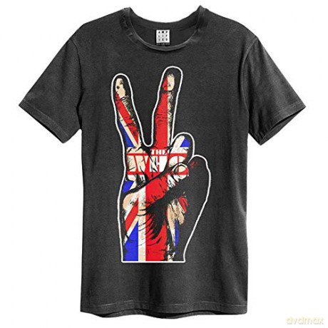 The Who Union Jack Hand Amplified Vintage Charcoal Medium T Shirt