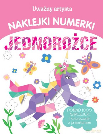 Uważny artysta Naklejki numerki Jednorożce - Eve Robertson [KSIĄŻKA]