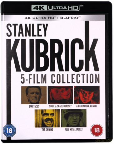 Kubrick Collection: Spartakus / 2001: Odyseja kosmiczna / Mechaniczna pomarańcza / Lśnienie / Full Metal Jacket [5xBlu-Ray 4K]+[5xBlu-Ray]