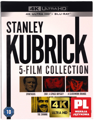 Kubrick Collection: Spartakus / 2001: Odyseja kosmiczna / Mechaniczna pomarańcza / Lśnienie / Full Metal Jacket [5xBlu-Ray 4K]+[5xBlu-Ray]