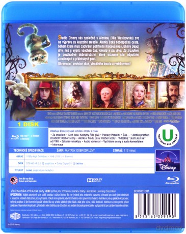 Alice in Wonderland / Alice in Wonderland: Through the Looking Glass (Alicja w Krainie Czarów / Alicja po drugiej stronie lustra) [2xBlu-Ray]
