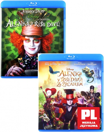 Alice in Wonderland / Alice in Wonderland: Through the Looking Glass (Alicja w Krainie Czarów / Alicja po drugiej stronie lustra) [2xBlu-Ray]