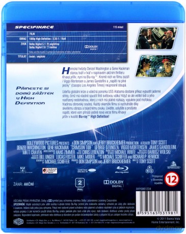 Crimson Tide (Karmazynowy przypływ) [Blu-Ray]