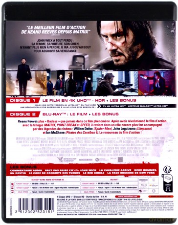 John Wick [Blu-Ray 4K]+[Blu-Ray]