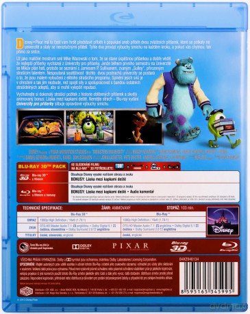 Uniwersytet Potworny [Blu-Ray 3D]+[Blu-Ray]