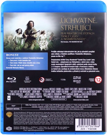 Ostatni Mohikanin [Blu-Ray]