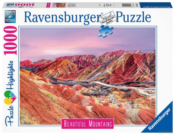 RAVENSBURGER 1000 el. Góry Tęczowe [PUZZLE]