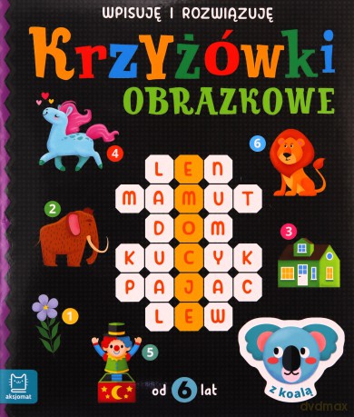 Krzyżówki obrazkowe z koalą. Od 6 lat. Wpisuję i rozwiązuję - Beata Karlik [KSIĄŻKA]