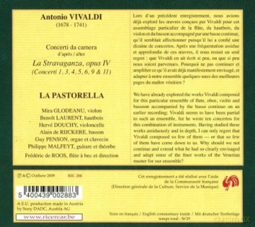 Antonio Vivaldi: Concerti da Camera nach La Stravaganza op.4 [CD]