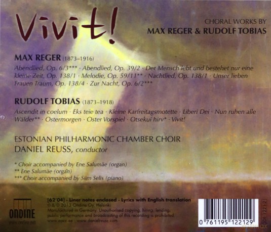 Max Reger: Estonian Philharmonic Chamber Choir - Vivit! [CD]